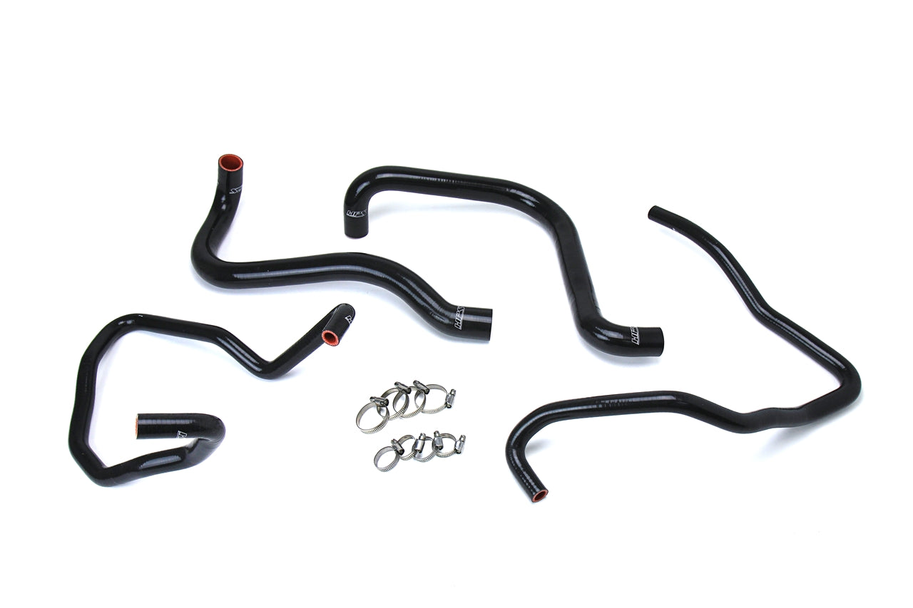 HPS Black Reinforced Silicone Radiator + Heater Hose Kit Jeep 03-06 Wrangler TJ SE 2.4L 4Cyl Left Hand Drive 57-1589-BLK