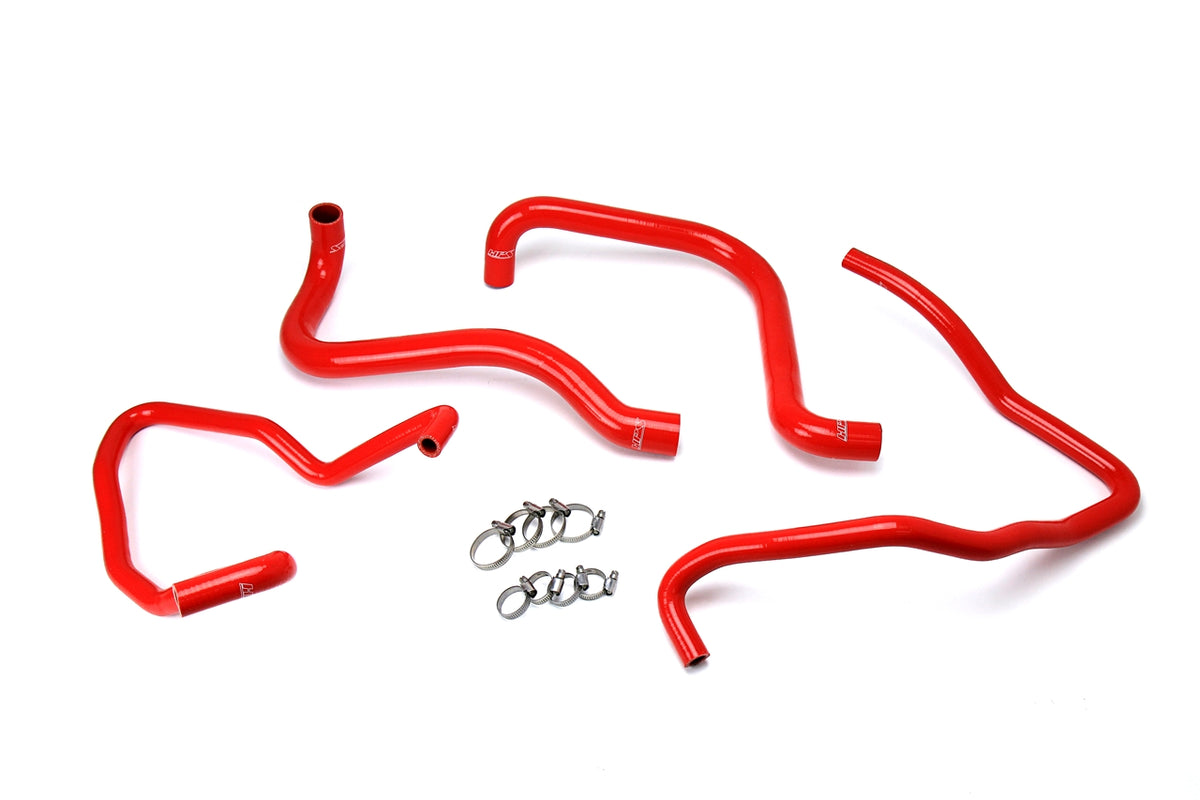 HPS Red Reinforced Silicone Radiator + Heater Hose Kit Jeep 03-06 Wrangler TJ SE 2.4L 4Cyl Left Hand Drive 57-1589-RED