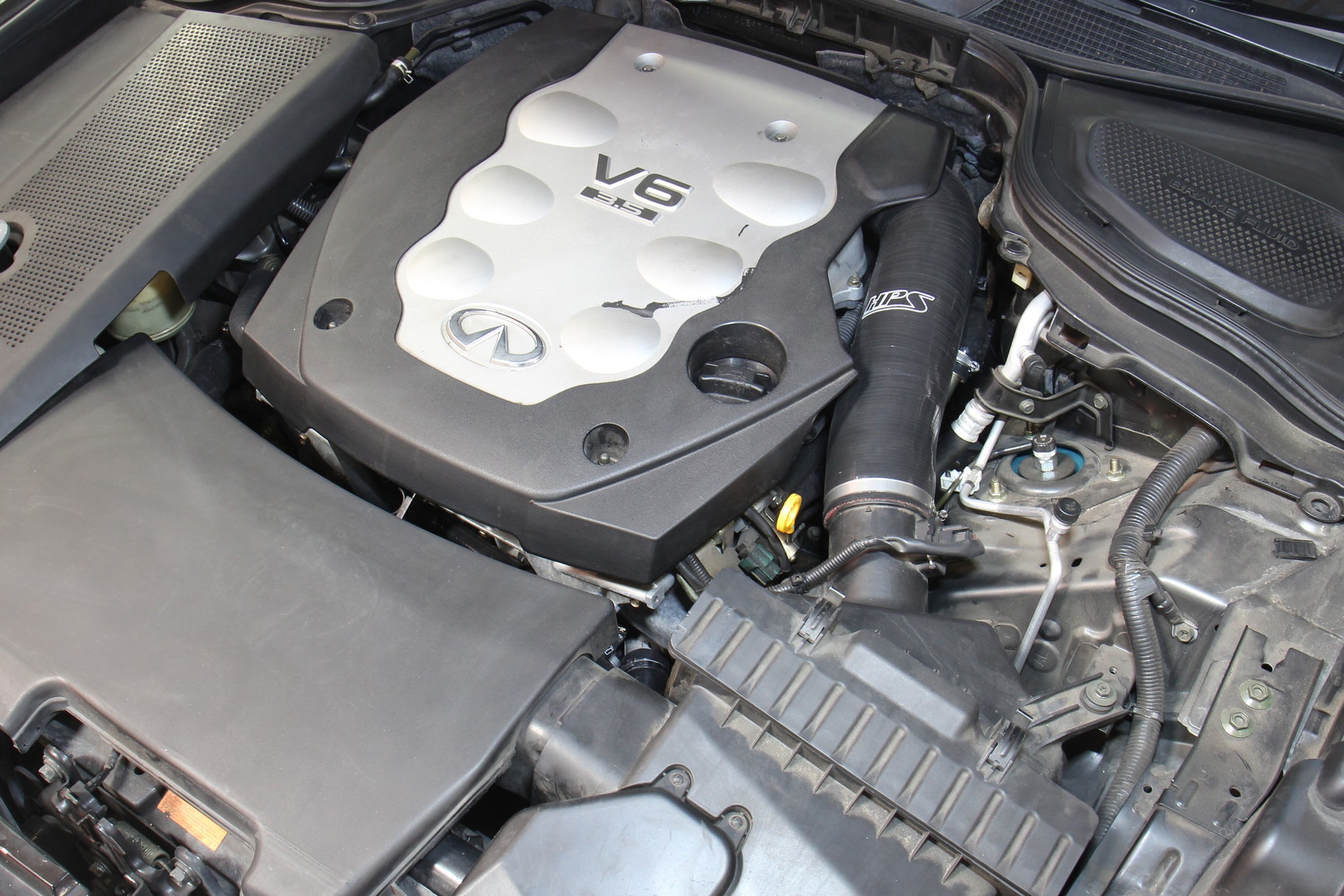 HPS Silicone Post MAF Air Intake Kit 57-1592 installed on Infiniti 06-08 M35 3.5L V6