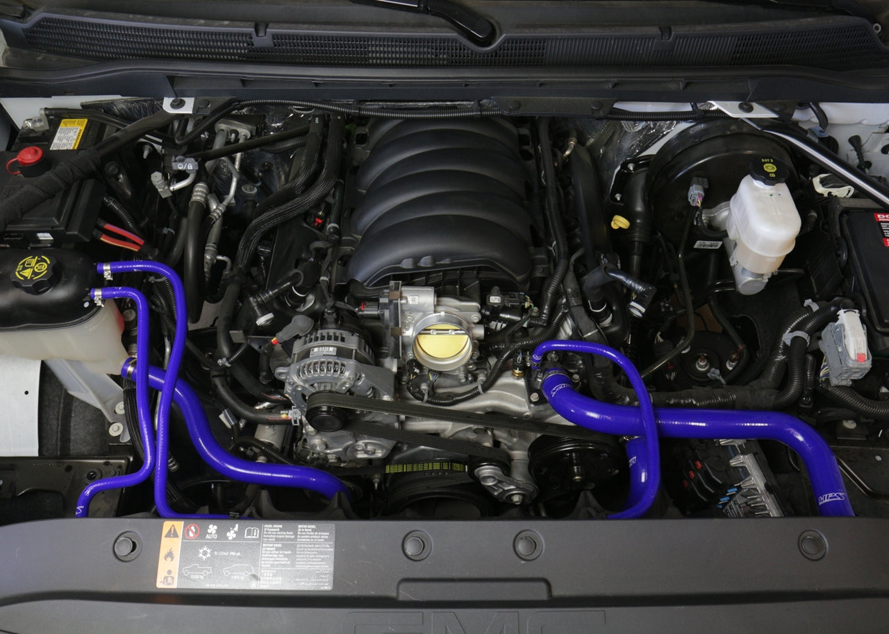 HPS Silicone Radiator Hose Kit Installed 2014-2019 GMC Sierra 4.3L V6 57-1594R