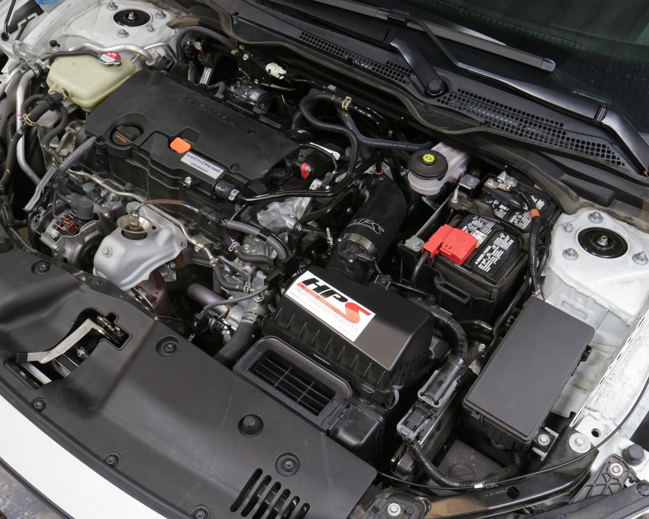 HPS Black Silicone Air Intake Kit Post MAF Hose 2016-2024 Honda Civic 2.0L Non Turbo 57-1596-BLK
