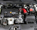 HPS Red Silicone Post MAF Air Intake Hose Kit Honda 16-17 Civic 10th Gen 2.0L Non Turbo 57-1596-RED Installed