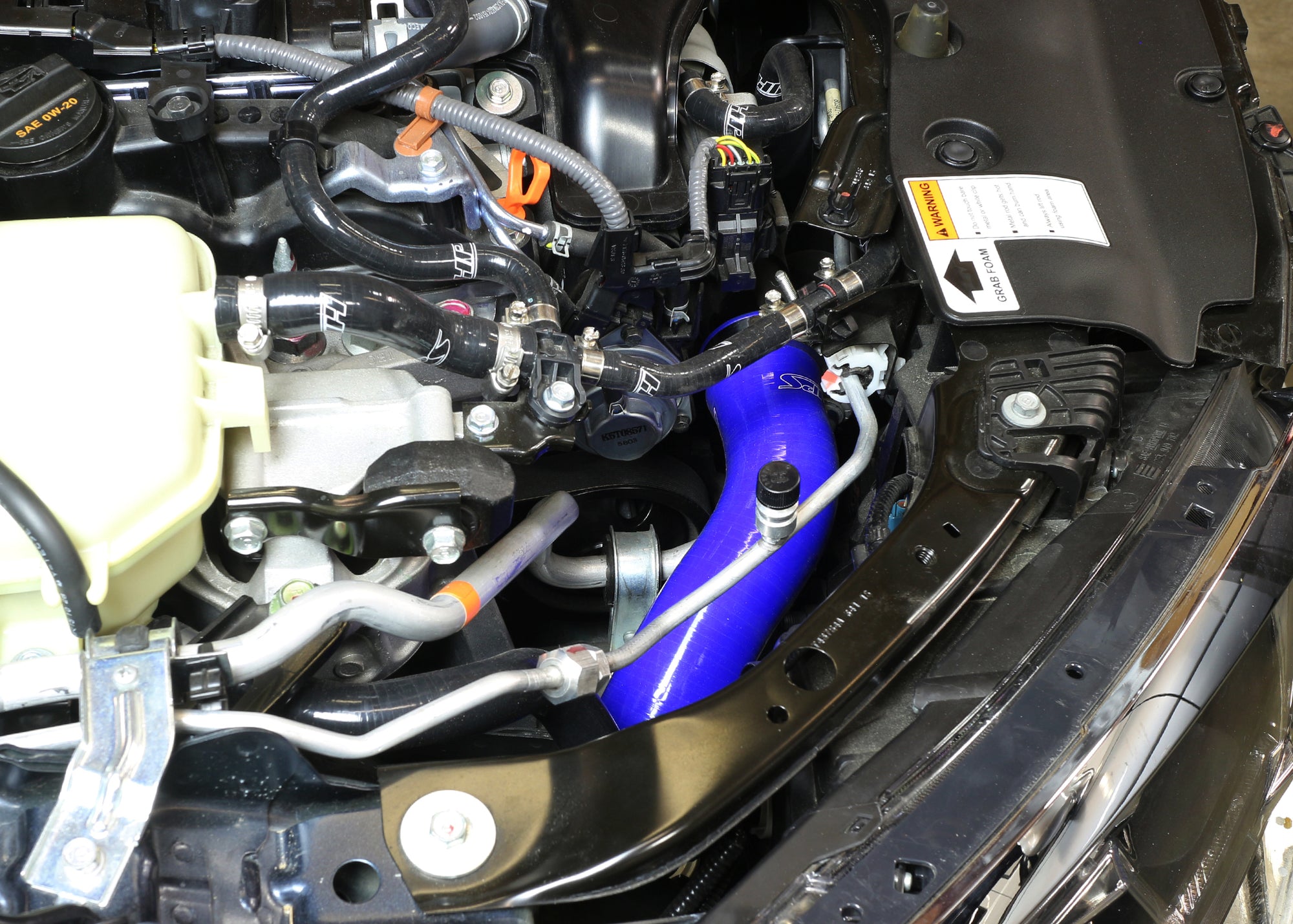 HPS Silicone Intercooler Hose Kit Installed 2017-2020 Honda Civic Si 1.5L Turbo 57-1599