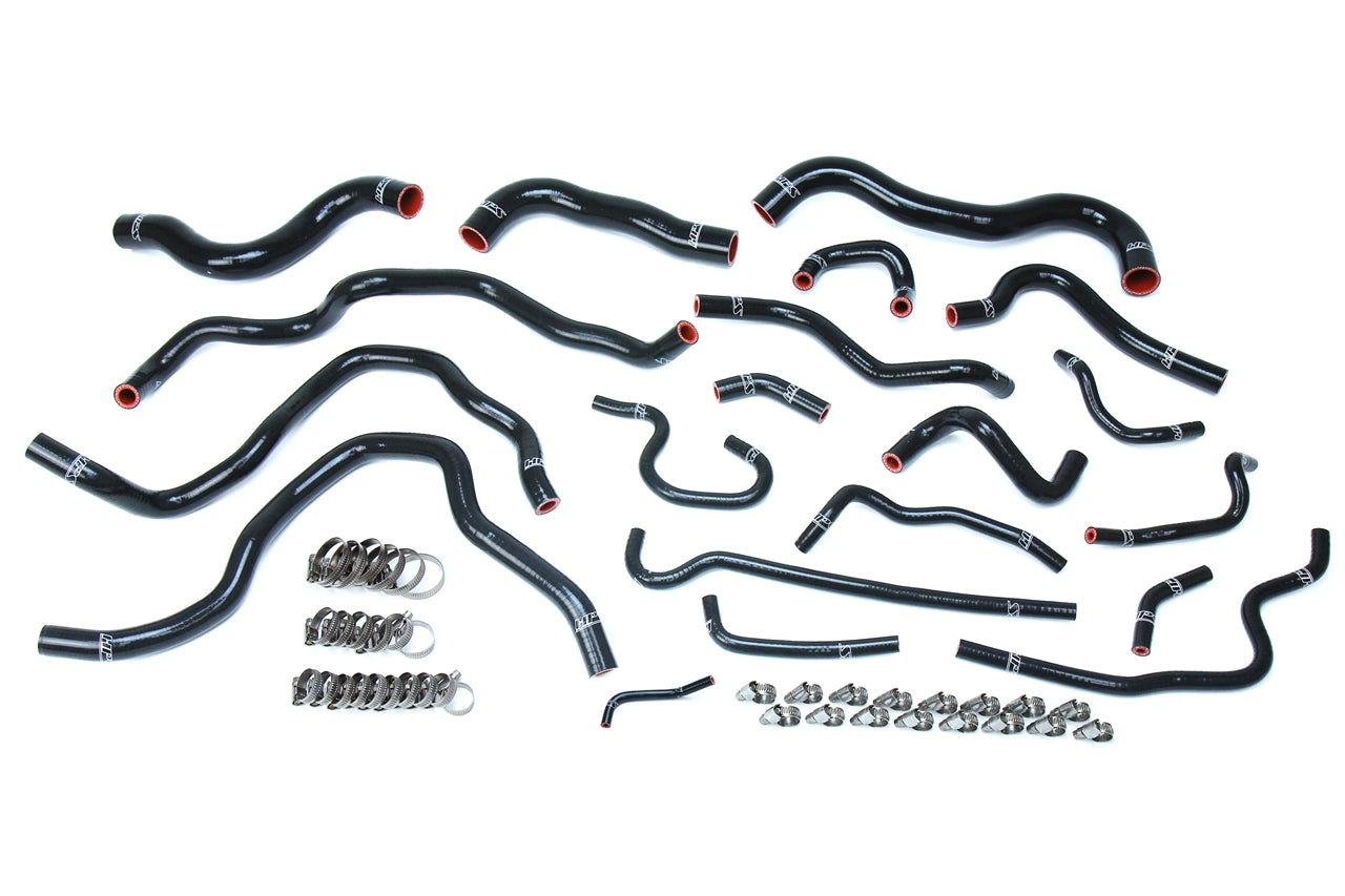HPS Black Reinforced Silicone Radiator Heater Coolant Hose Kit Honda 16-18 Civic 2.0L Non Turbo 57-1607-BLK