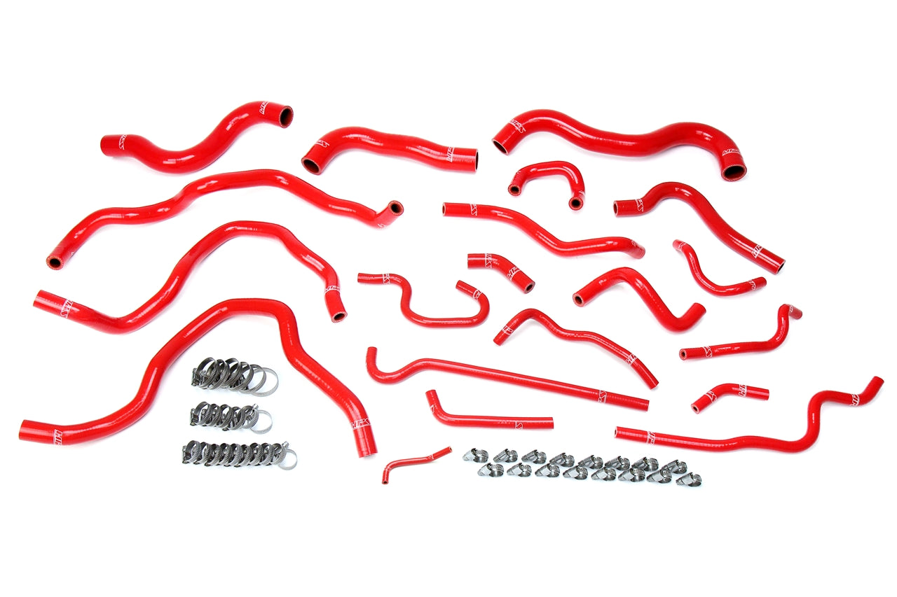 HPS Red Reinforced Silicone Radiator Heater Coolant Hose Kit Honda 16-18 Civic 2.0L Non Turbo 57-1607-RED