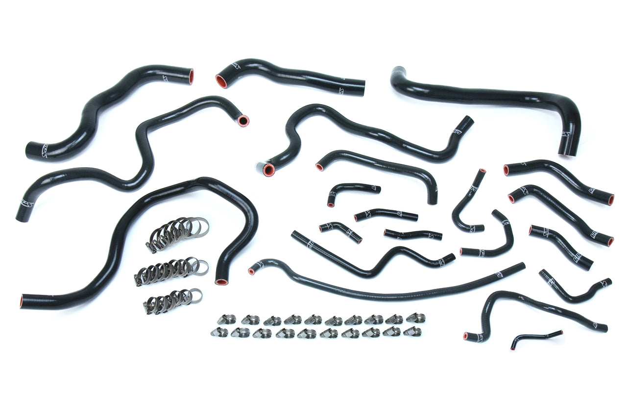 HPS Black Reinforced Silicone Radiator Heater Coolant Hose Kit Honda 17-18 Civic Si 1.5L Turbo 57-1608-BLK