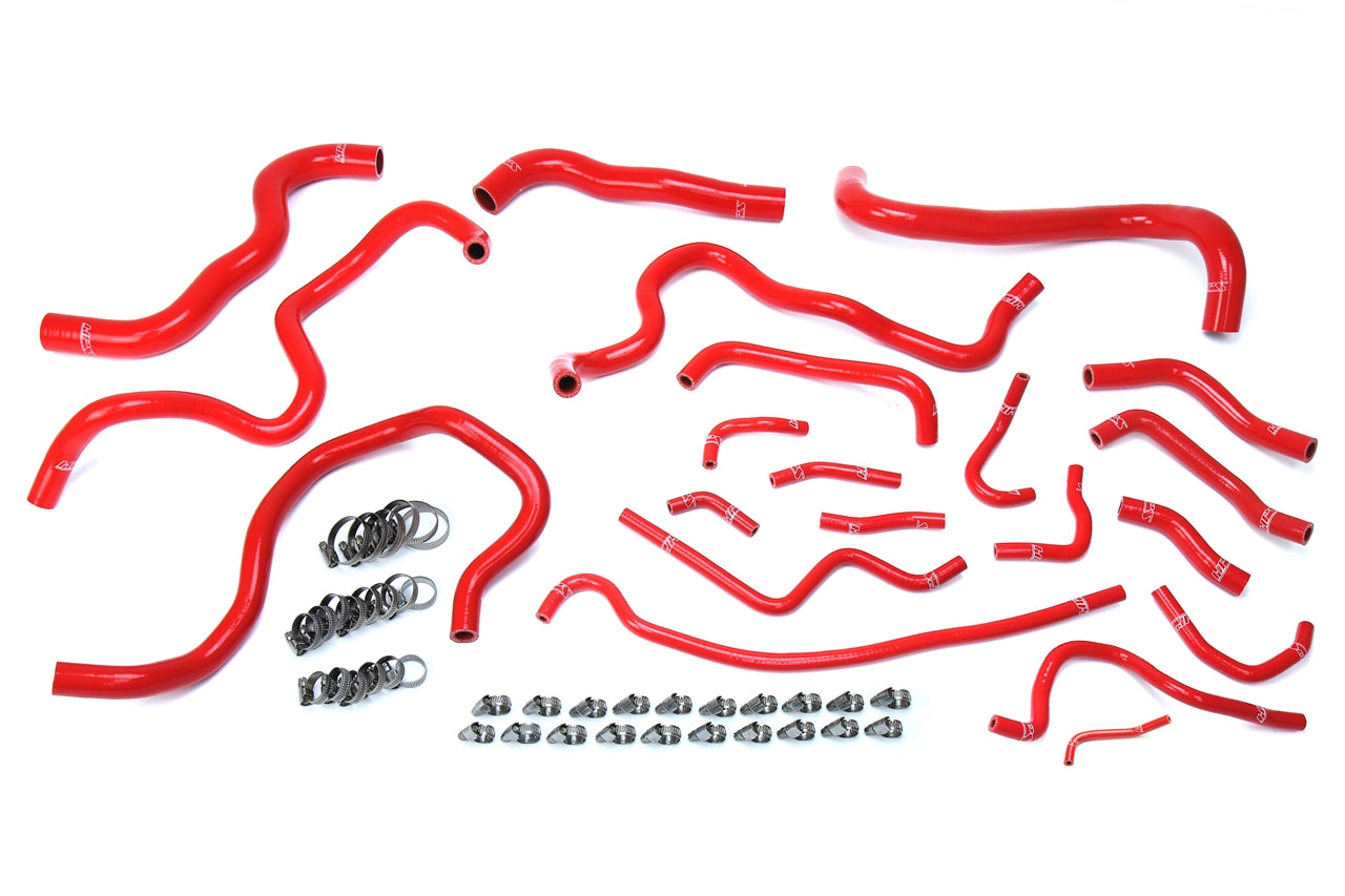 HPS Red Reinforced Silicone Radiator Heater Coolant Hose Kit Honda 17-18 Civic Si 1.5L Turbo 57-1608-RED