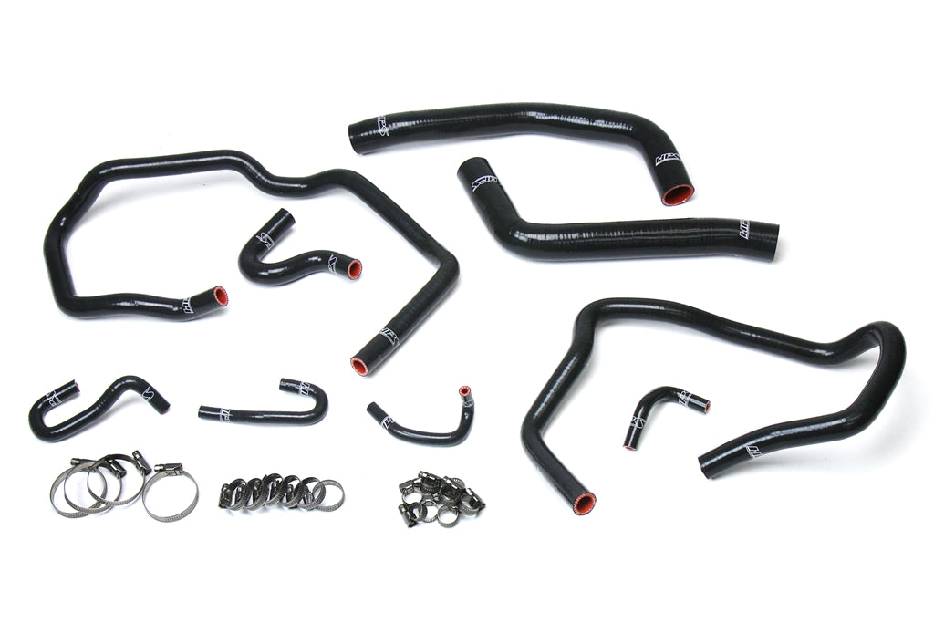HPS Reinforced Black Silicone Radiator + Heater Hose Kit Coolant Toyota 10-14 FJ Cruiser 4.0L V6 57-1611-BLK