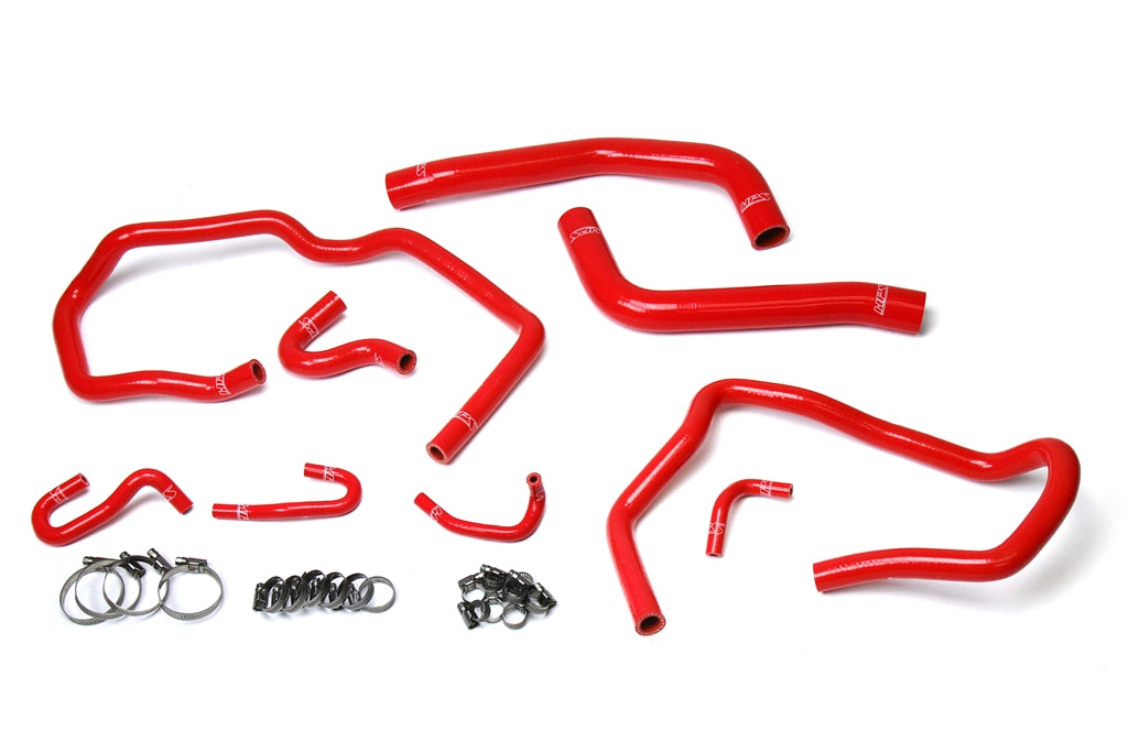 HPS Reinforced Red Silicone Radiator + Heater Hose Kit Coolant Toyota 10-14 FJ Cruiser 4.0L V6 57-1611-RED
