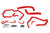 HPS Red Silicone Radiator + Heater Hose Kit 2010-2014 Toyota FJ Cruiser 4.0L V6 57-1611-RED