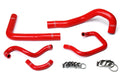 HPS Red Silicone Radiator + Heater Hose Kit 1993-1998 Toyota Supra MK4 2JZ Turbo 57-1613-RED