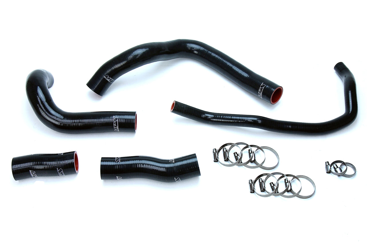 HPS Black Reinforced Silicone Radiator Hose Kit Coolant Lexus 16-17 RC200t 2.0L Turbo 57-1633-BLK