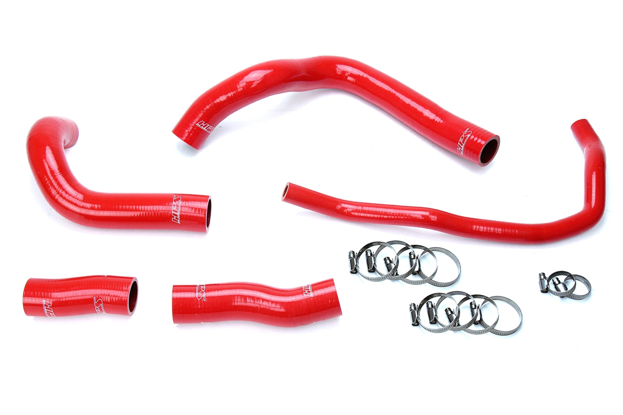 HPS Red Reinforced Silicone Radiator Hose Kit Coolant Lexus 16-17 RC200t 2.0L Turbo 57-1633-RED