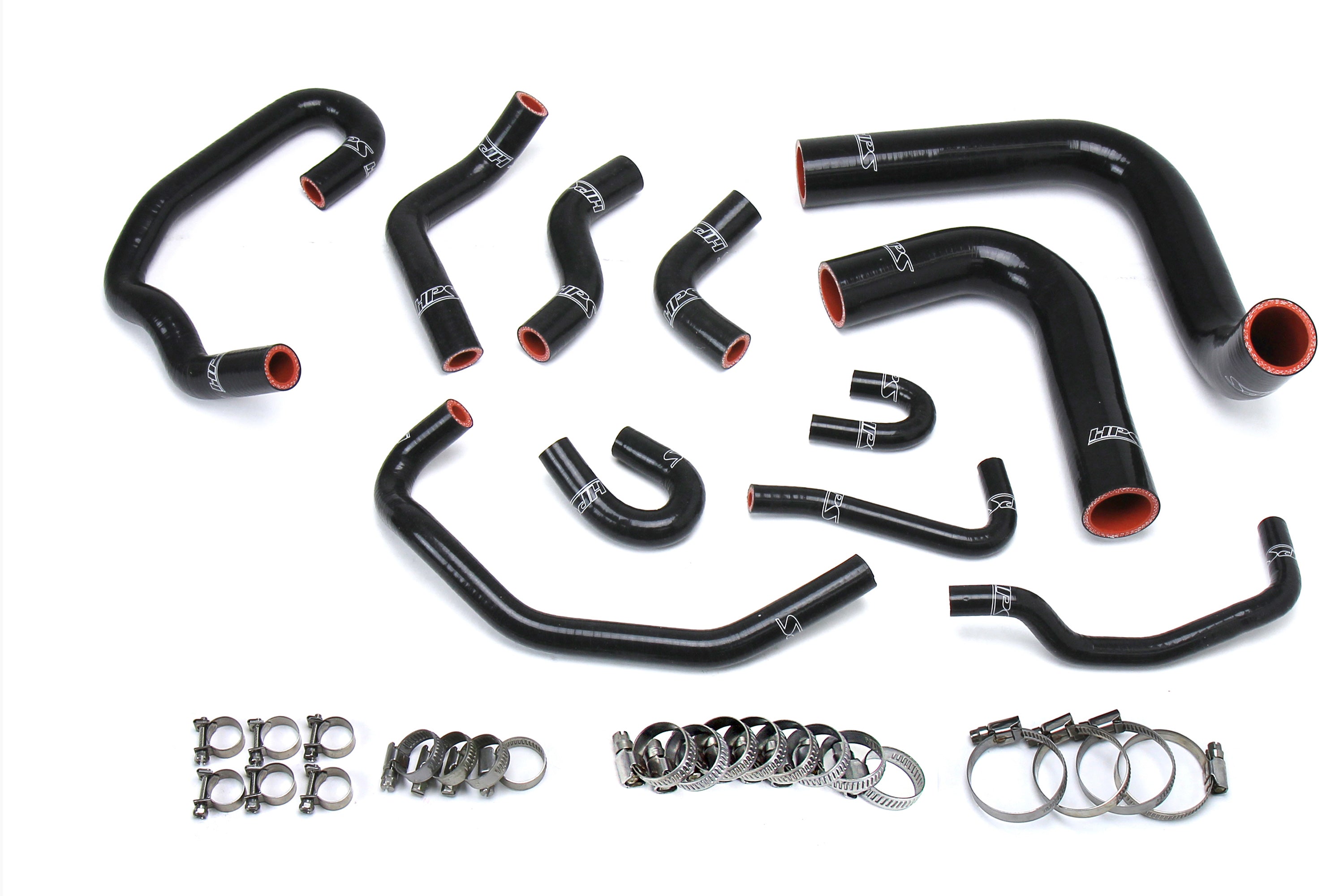 HPS Black Silicone Radiator + Heater Hose Kit 1993-1995 Toyota Pickup 3.0L V6 57-1654-BLK