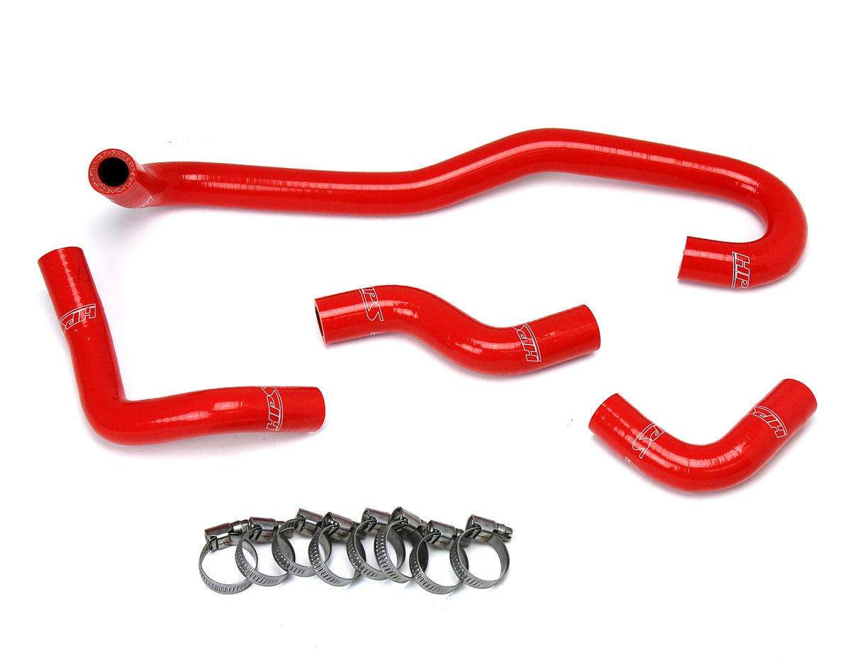 HPS Reinforced Red Silicone Heater Hose Kit Coolant Toyota 89-92 Pickup 3.0L V6 57-1655-RED