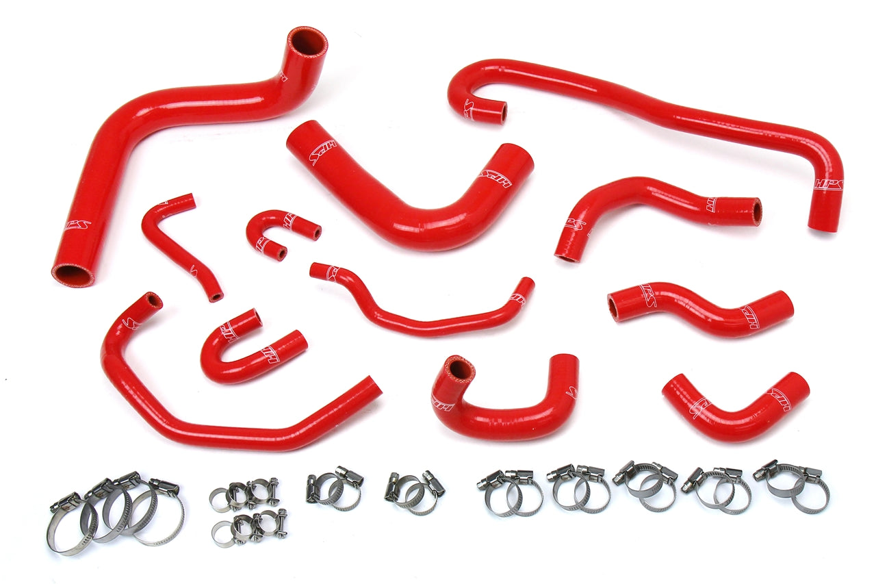 HPS Red Silicone Radiator + Heater Hose Kit 1989-1992 Toyota Pickup 3.0L V6 57-1656-RED
