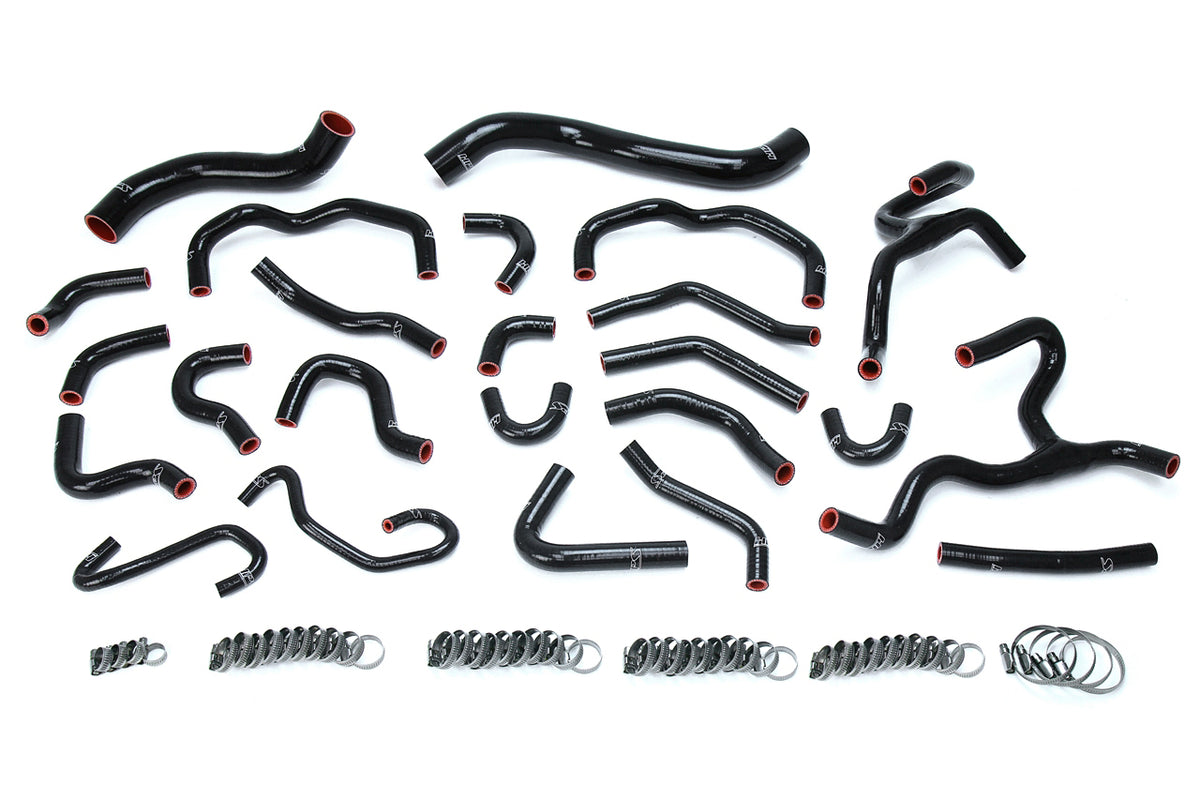 HPS Black Reinforced Silicone Radiator + Heater Hose Kit Coolant Lexus 08-16 LX570 5.7L V8 57-1670-BLK