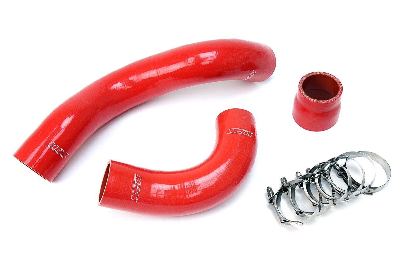 HPS Red Reinforced Silicone Intercooler Hose Kit Honda 17-18 Civic Type R 2.0L Turbo 57-1697-RED
