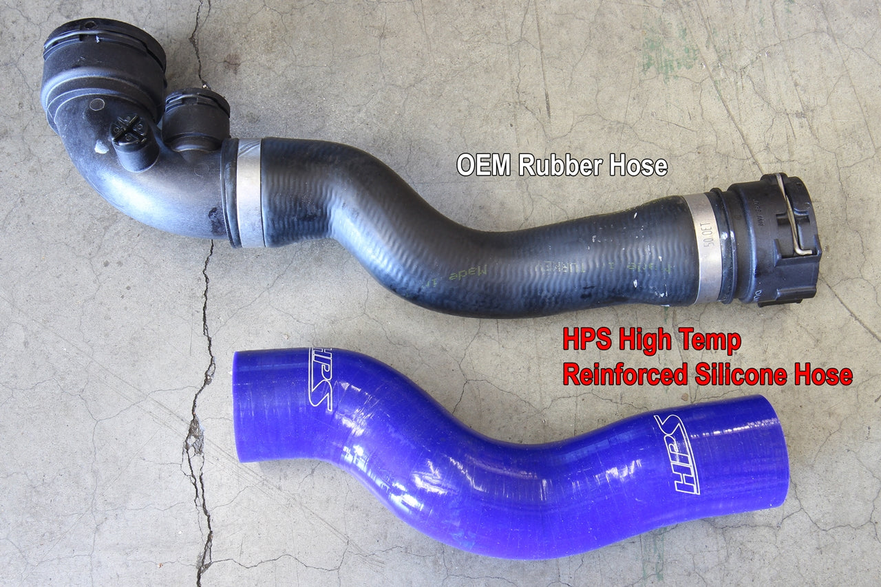 HPS Reinforced Silicone Radiator Hose Kit Coolant BMW 99-00 E46 328i M52 2.8L Compare to OEM Rubber Hoses