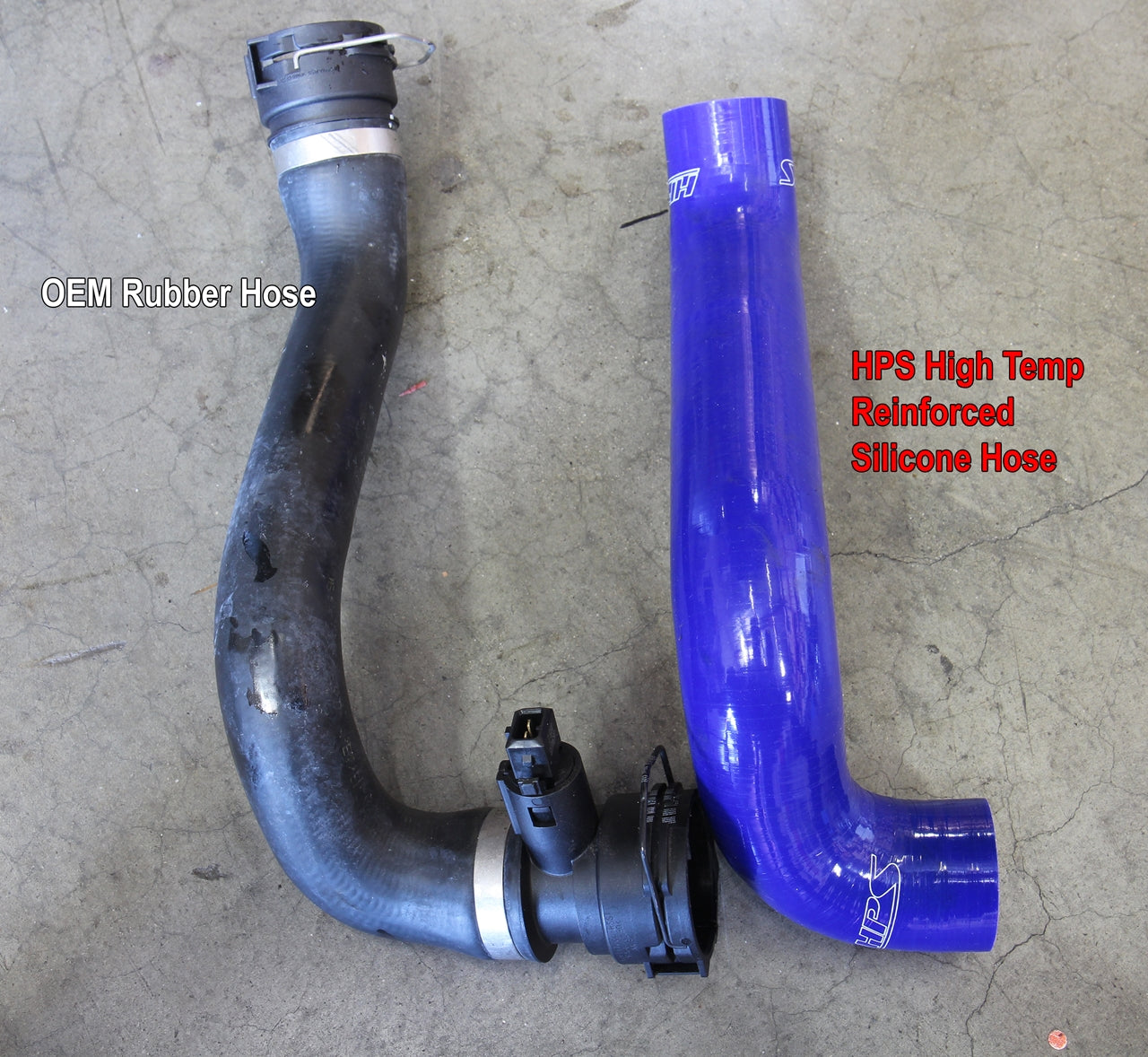 HPS Reinforced Silicone Radiator Hose Kit Coolant BMW 99-00 E46 328i M52 2.8L vs OEM Rubber Hoses