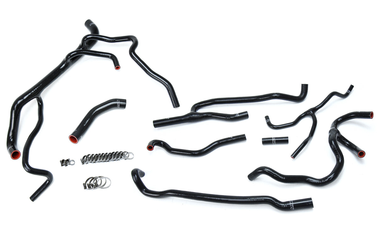 HPS Black Reinforced Silicone Radiator + Heater Hose Kit Coolant Chevy 16-17 Camaro SS Coupe 6.2L V8 57-1707-BLK
