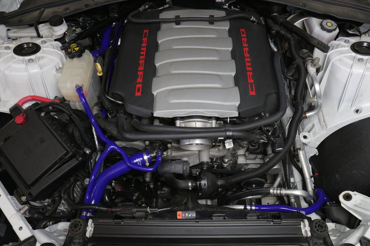 HPS Silicone Radiator + Heater Hose Kit Installed 2016-2020 Chevy Camaro SS Coupe 6.2L V8 57-1707