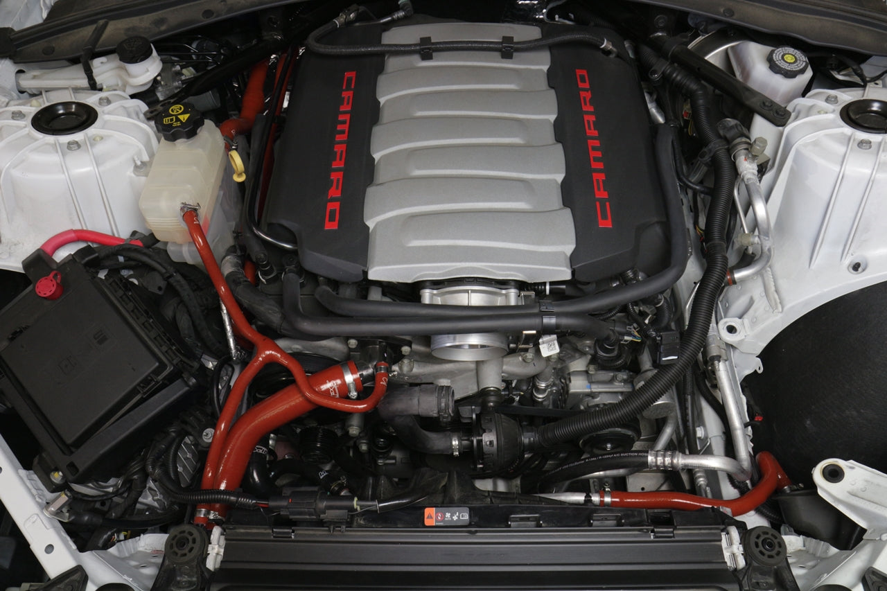 HPS Silicone Radiator + Heater Hose Kit Installed 2016-2020 Chevy Camaro SS Coupe 6.2L V8 57-1707