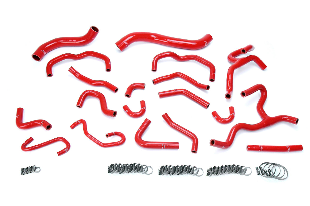 HPS Red Reinforced Silicone Radiator + Heater Hose Kit Coolant Toyota 17-18 Land Cruiser 5.7L V8 57-1709-RED
