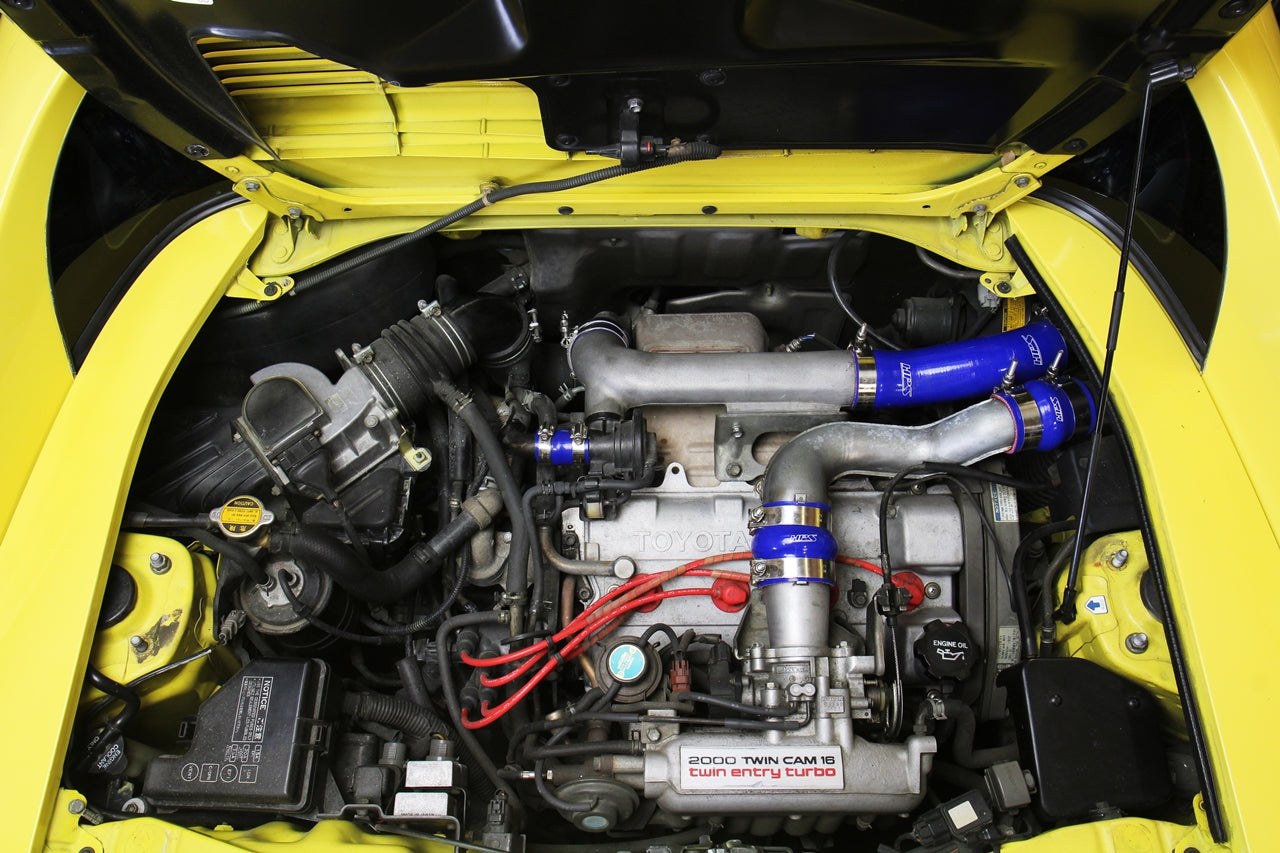 HPS Silicone Intercooler Hose Kit Installed 1991-1995 Toyota MR2 2.0L Turbo 57-1711