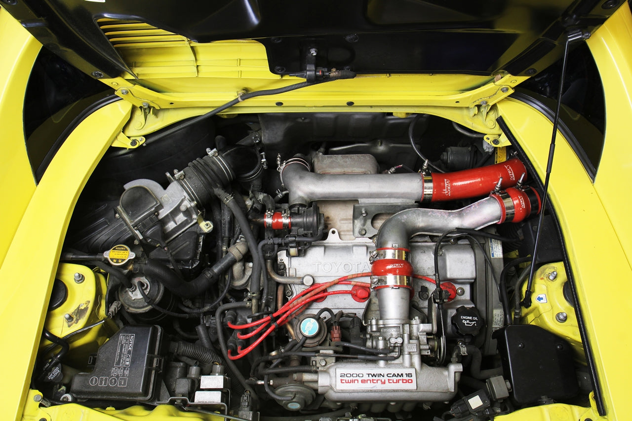 HPS Silicone Intercooler Hose Kit Installed 1991-1995 Toyota MR2 2.0L Turbo 57-1711