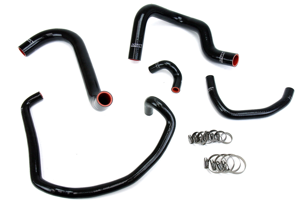HPS Reinforced Black Silicone Lower Upper Radiator and Heater Hose Kit Toyota 95-04 Tacoma 2.4L, 57-1746-BLK
