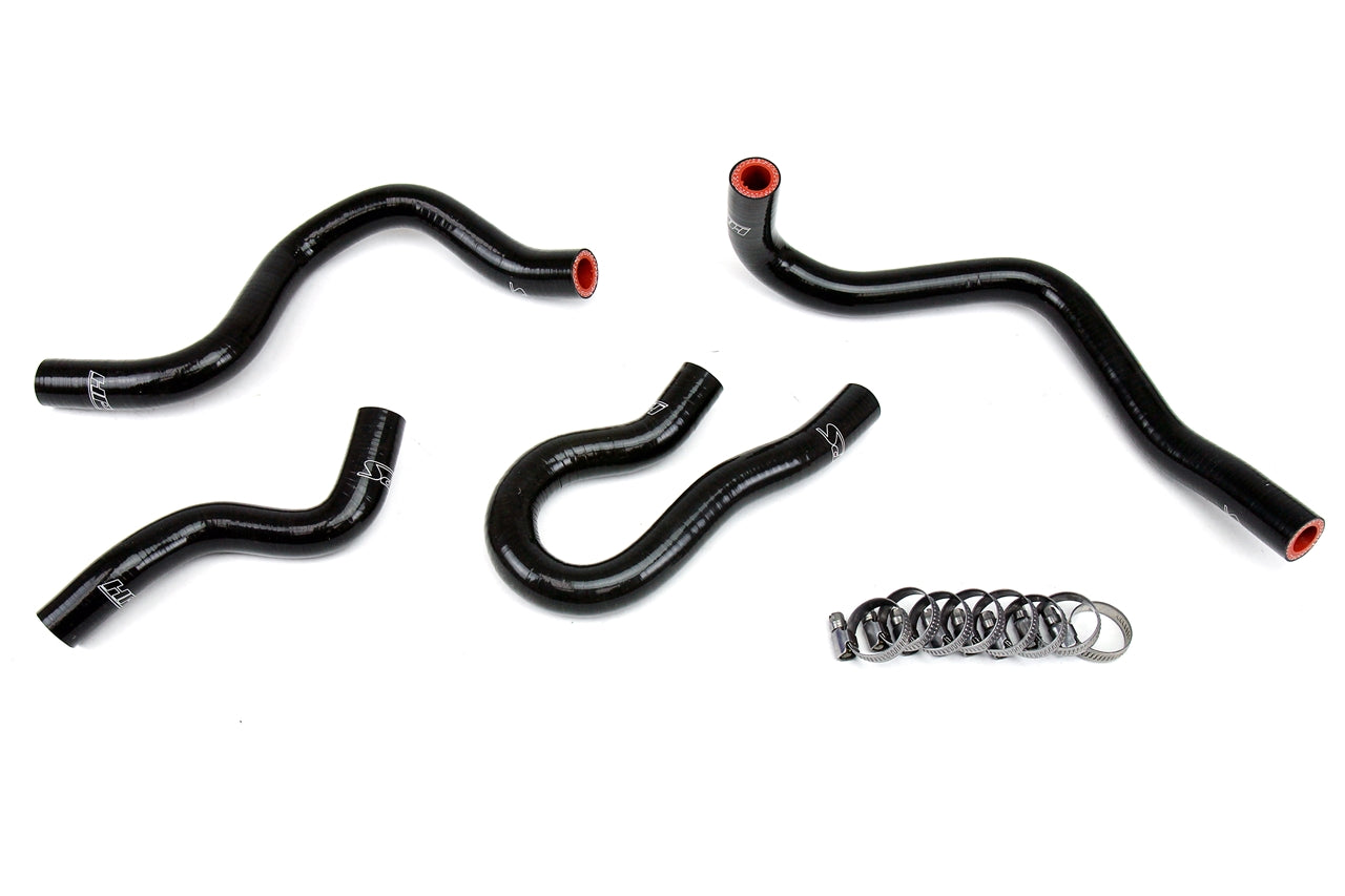 HPS Reinforced Black Silicone Heater Hose Kit Coolant Honda 99-00 Civic EM1 Si B16 1.6L DOHC 57-1769-BLK