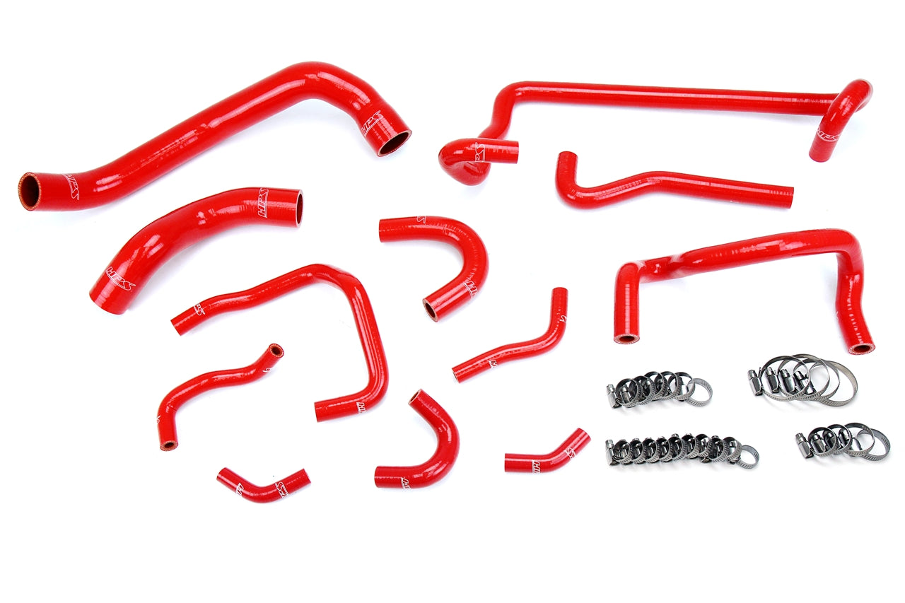 HPS Red Reinforced Silicone Radiator + Heater Hose Kit Coolant Nissan 89-94 Skyline GTR R32 RB26DETT Twin Turbo 57-1782-RED