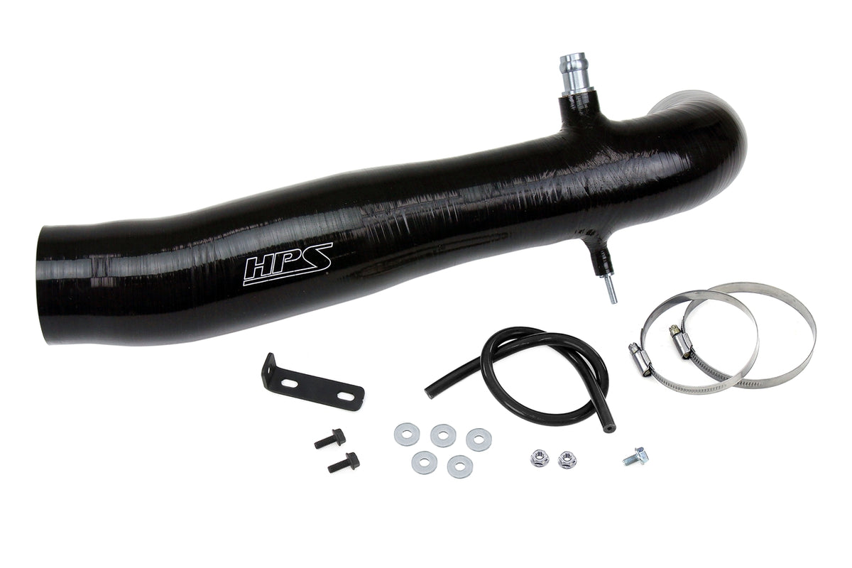 HPS Black Silicone Cold Air Intake Kit Post MAF Hose 2005-2022 Toyota Tacoma 2.7L 57-1827-BLK