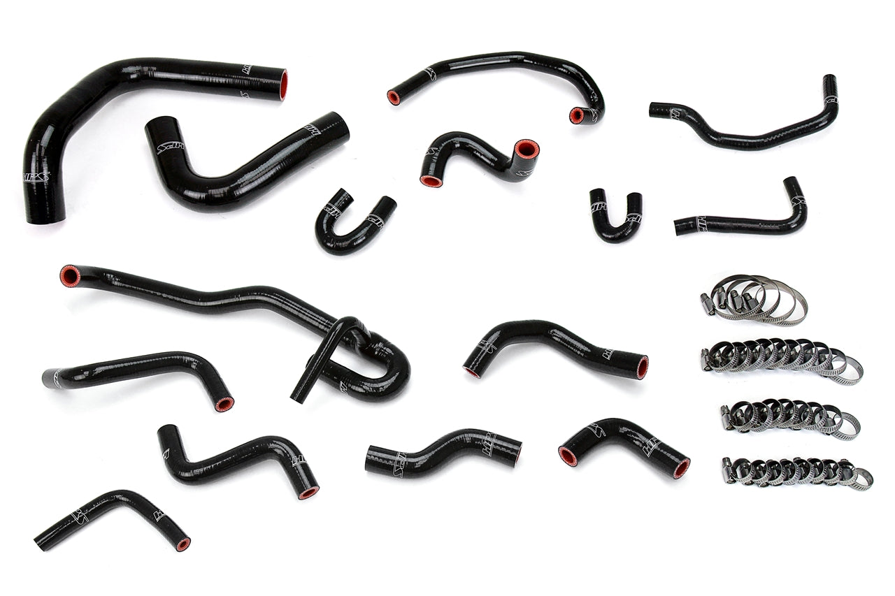 HPS Black Silicone Lower Upper Radiator Hoses and Heater Hoses 90-91 Toyota 4Runner 3.0L V6 with Rear Heater 57-2191-BLK