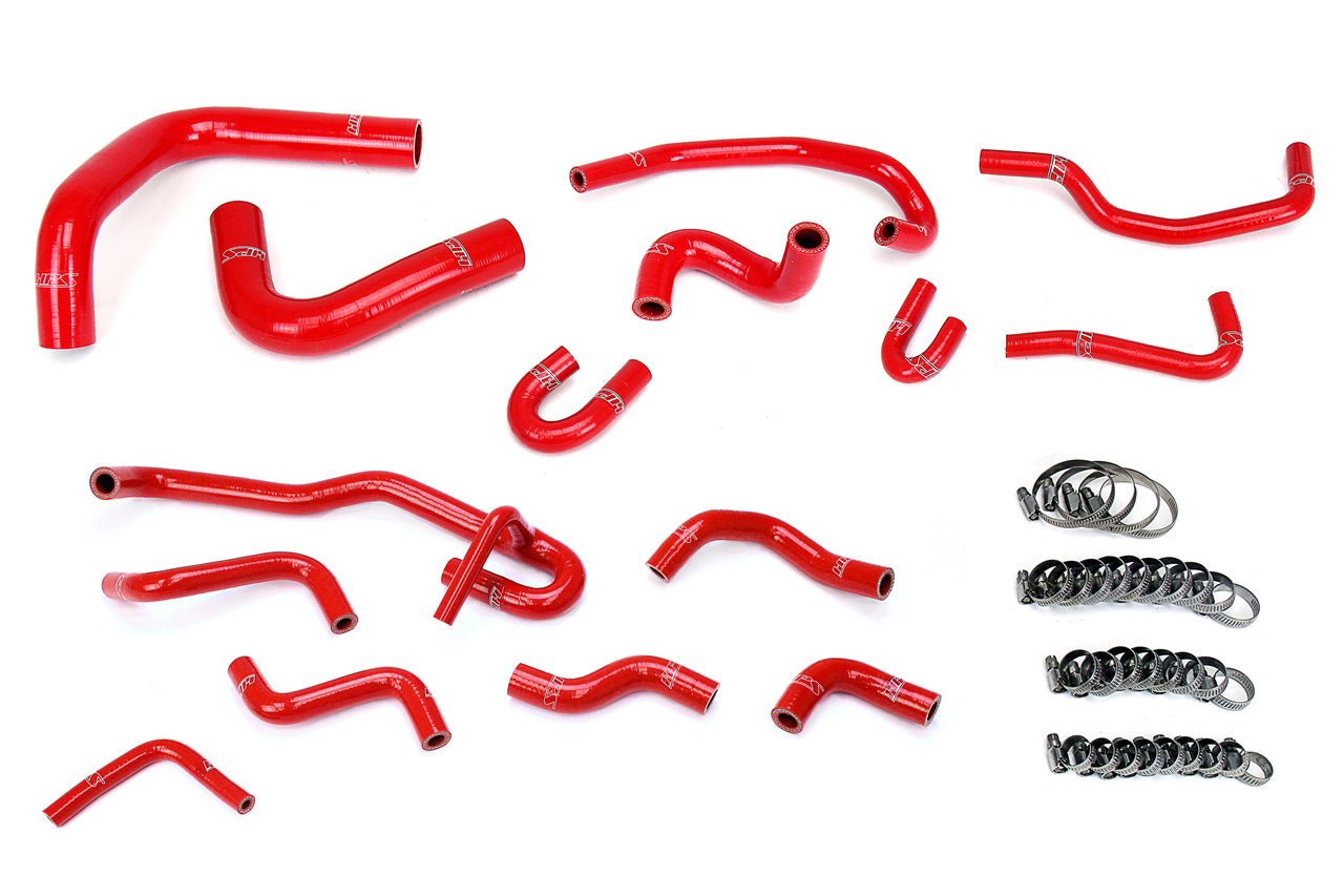 HPS Red Silicone Radiator + Heater Hose Kit 1990 1991 Toyota 4Runner 3.0L V6 Rear Heater 57-2191-RED