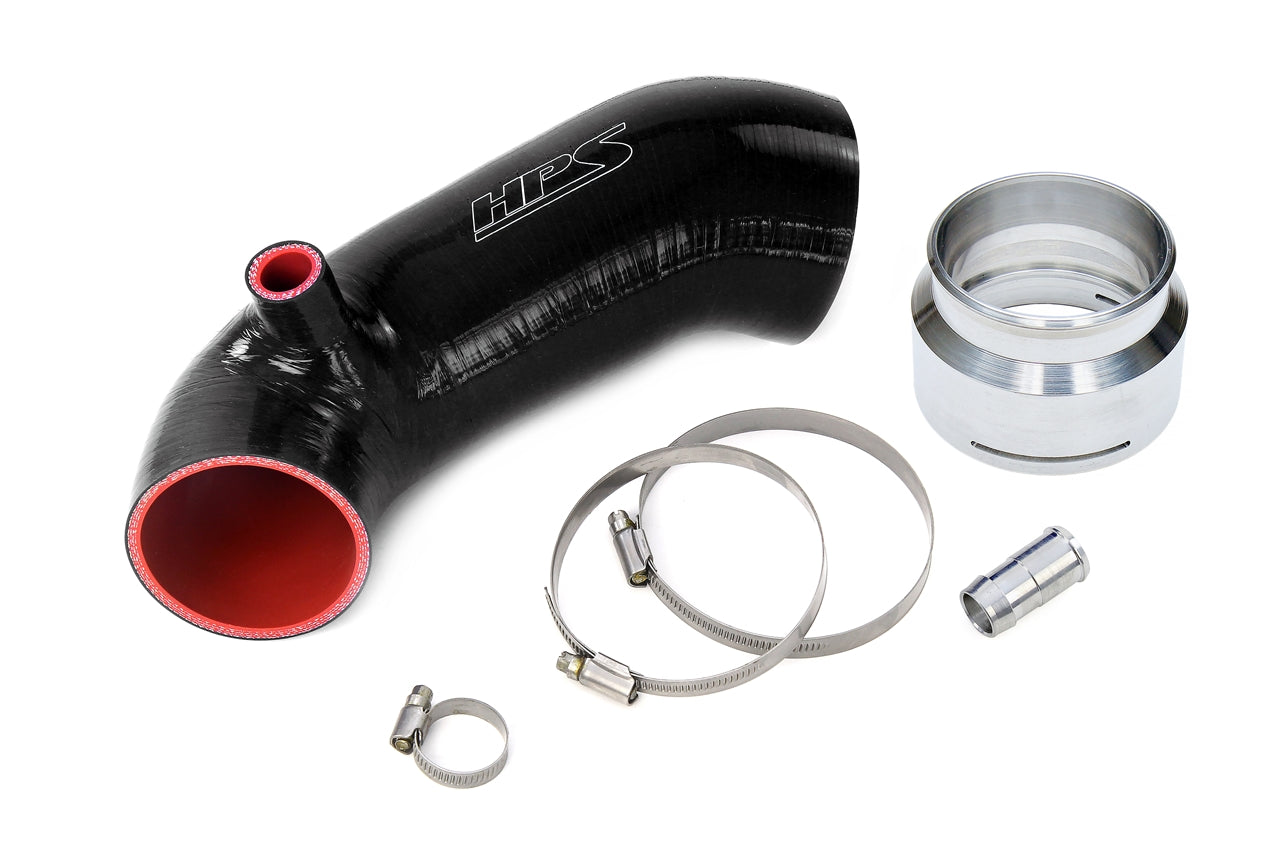 HPS Performance Toyota GR Supra A90 MK5 3.0L B58 Black Silicone Intake Hose Kit Parts 57-1851-BLK