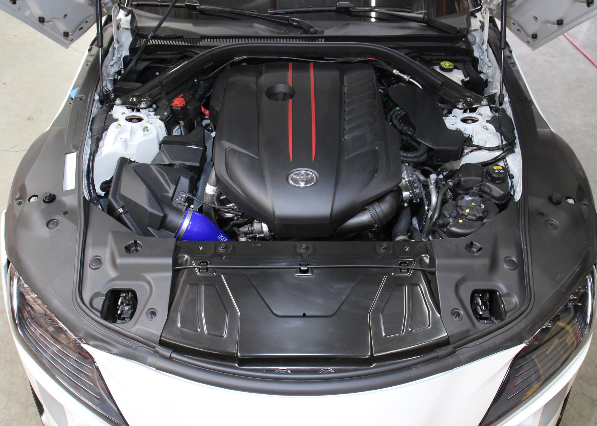 57-1851 2020-2022 Toyota GR Supra 3.0L Silicone Intake Hose Installed