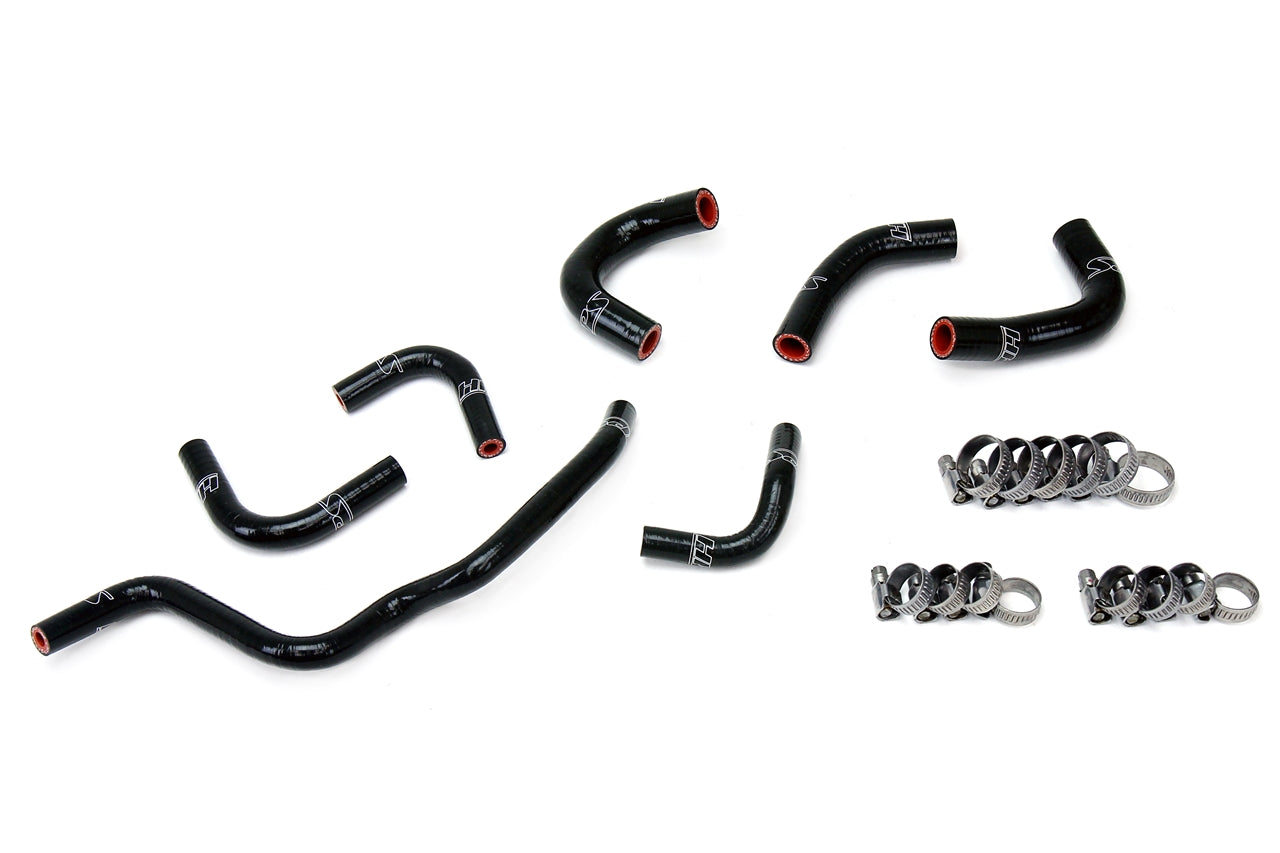 HPS Silicone Oil Cooler Throttle Body Coolant Hose Kit Honda 2006-2009 S2000 2.2L , Black, 57-1857-BLK