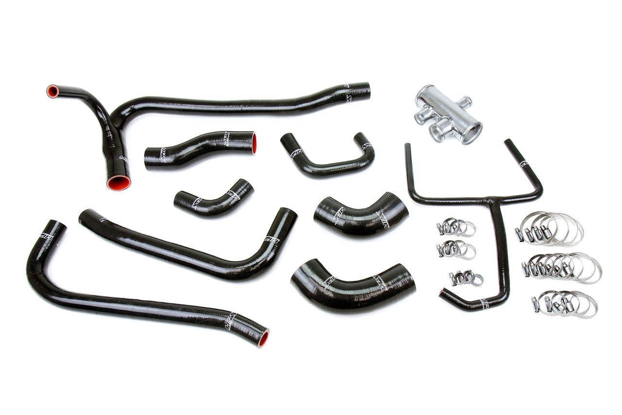 HPS Black Silicone Radiator Coolant Hose Kit 2007-2014 Ford Mustang Shelby GT500 GT500KR 5.4L 5.8L Supercharged 57-1898-BLK