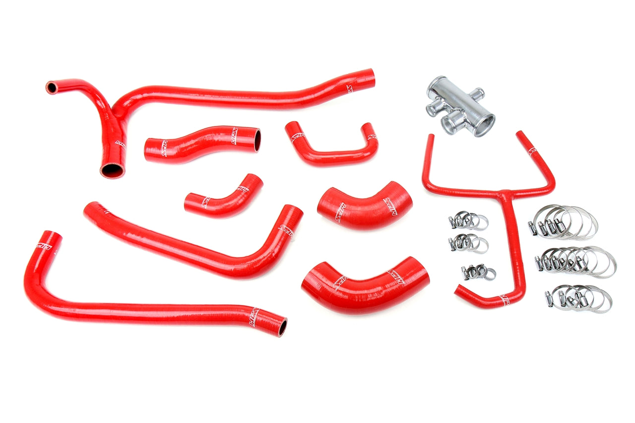 HPS Red Silicone Lower Upper Radiator Coolant Hoses Ford Mustang Shelby GT500 GT500KR 5.4L 5.8L Supercharged 57-1898-RED