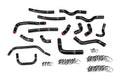 HPS Black Silicone Heater Hose Kit Complete 16pcs Set, Toyota 03-07 Land Cruiser 4.7L V8 J100, 57-1911-BLK