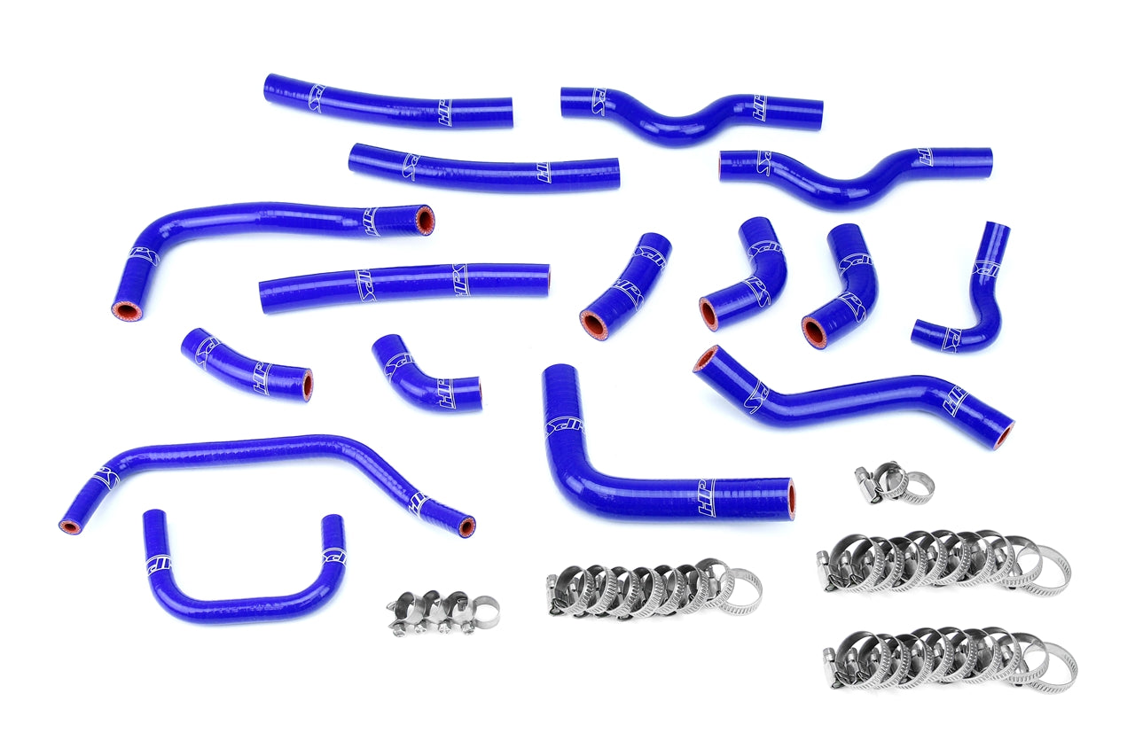 HPS Blue Silicone Heater Hose Kit includes rear heater, Toyota 03-07 Land Cruiser 4.7L V8 J100, 57-1911-BLUE