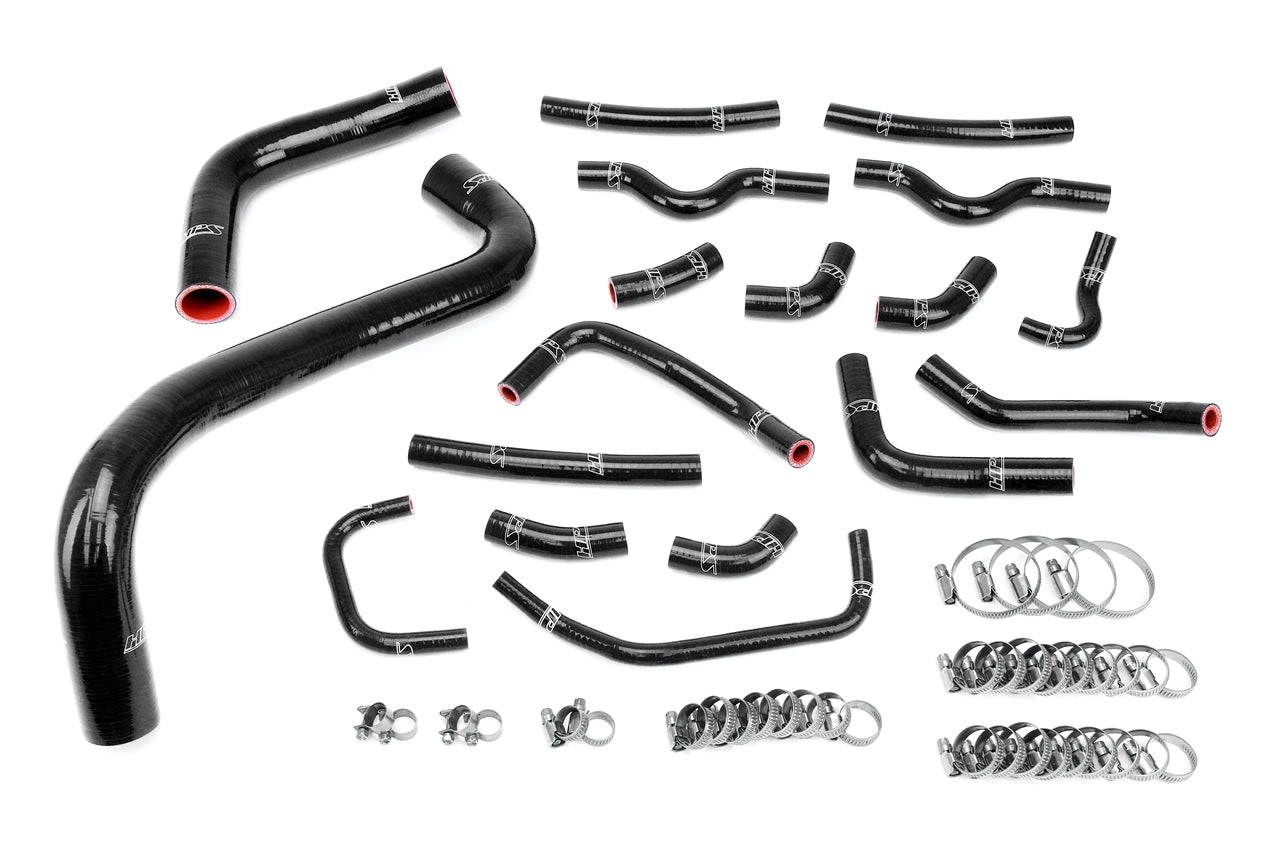 HPS Black Silicone Radiator Heater Coolant Hose Kit, Toyota 03-07 Land Cruiser 4.7L V8 J100, 57-1912-BLK
