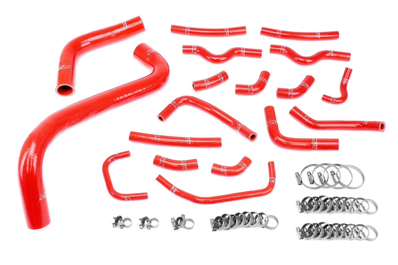 HPS Red Silicone Radiator Heater Coolant Hose Kit, 2003-2007 Lexus LX470 J100 4.7L V8 J100, 57-1912-RED