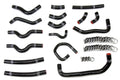 HPS Reinforced Black Silicone Heater Hose Kit Complete 16pcs Set, 98-02 Lexus LX470 4.7L V8 J100, 57-1913-BLK