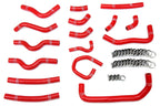 HPS Red Silicone Heater Coolant Hose Kit Complete 16pcs Set, 1998-2002 Lexus LX470 J100 4.7L V8 J100, 57-1913-RED