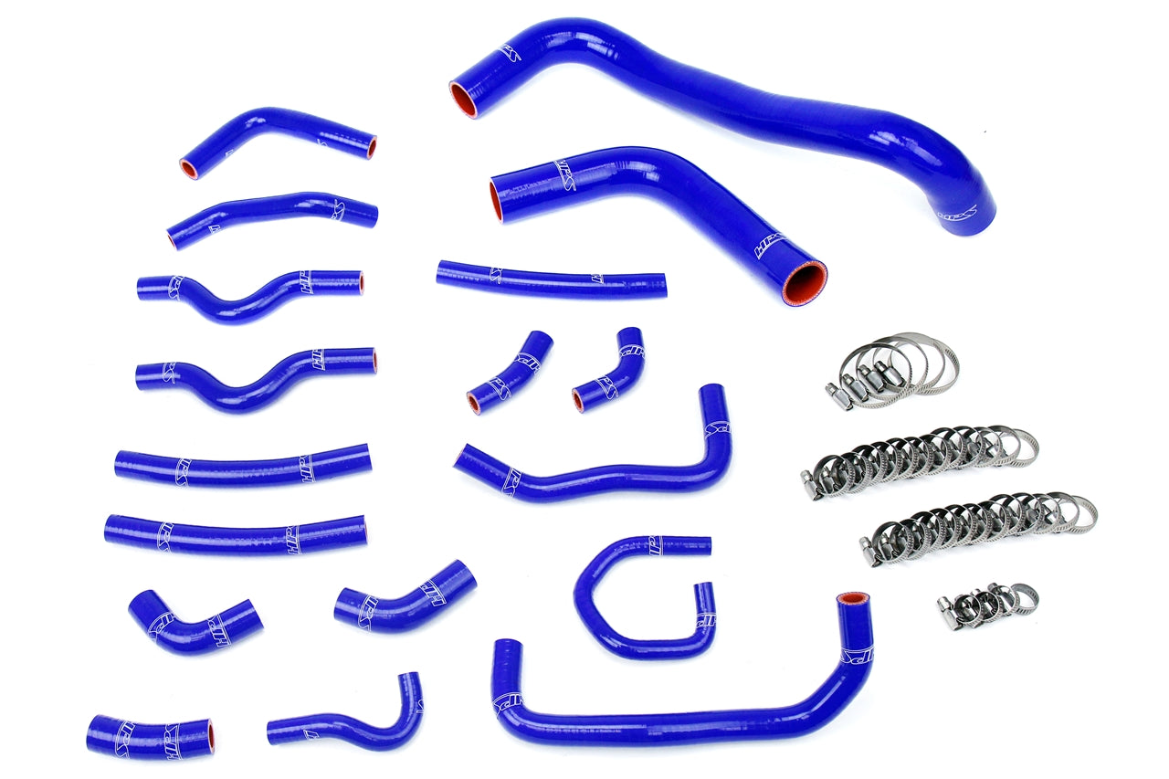 HPS Blue Silicone Radiator and Heater Coolant Hose Kit, Toyota 98-02 Land Cruiser 4.7L V8 J100, 57-1914-BLUE