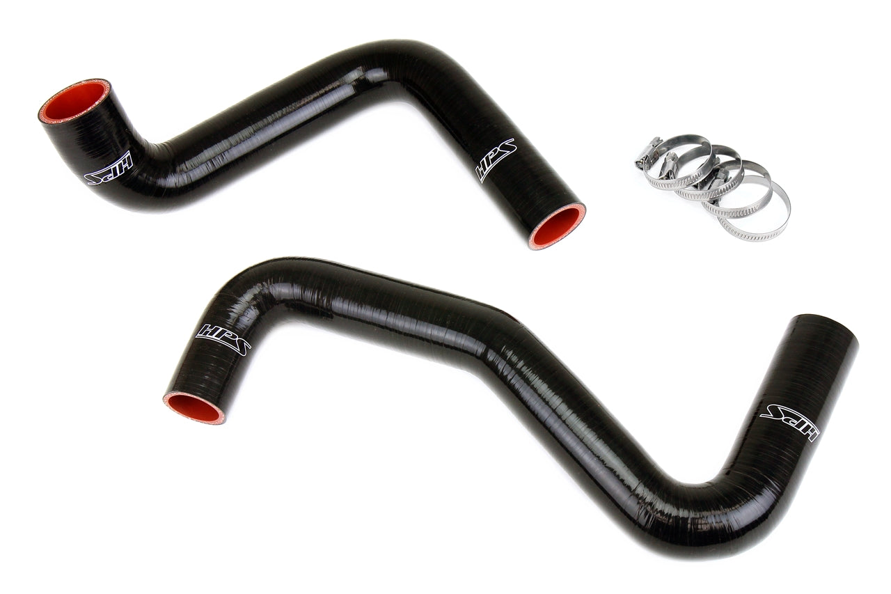HPS Black Silicone Coolant Hose Kit S13 S14 S15 LS Swap SR20 Radiator 9 o'clock Thermostat LS1 Water Pump 57-1956-BLK