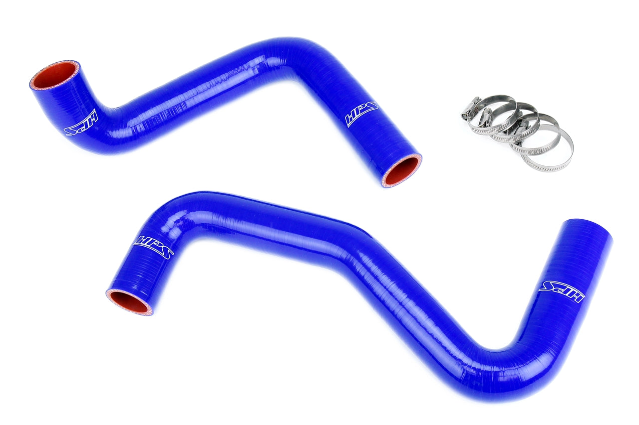 HPS Blue Silicone Coolant Hose Kit S13 S14 S15 LS Swap SR20 Radiator 9 o'clock Thermostat LS1 Water Pump 57-1956-BLUE